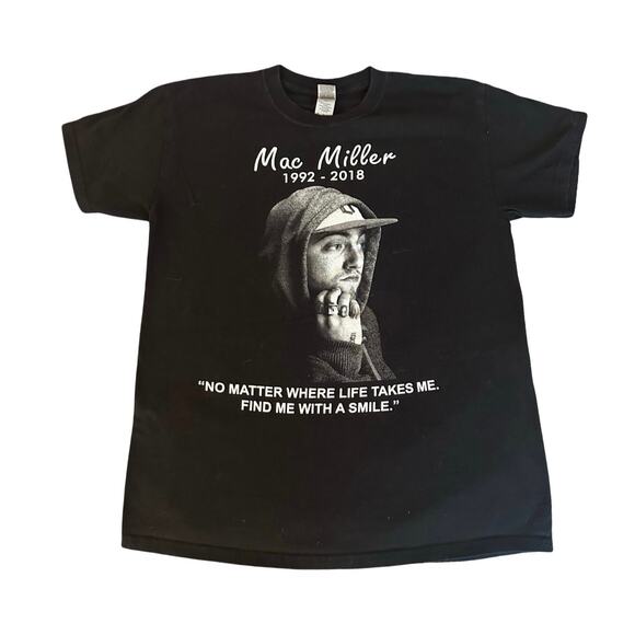 Gildan Mac Miller Other - Mac Miller Memorial T-Shirt Black Unisex Medium Rap Quote Tribute Hip Y2K Drip